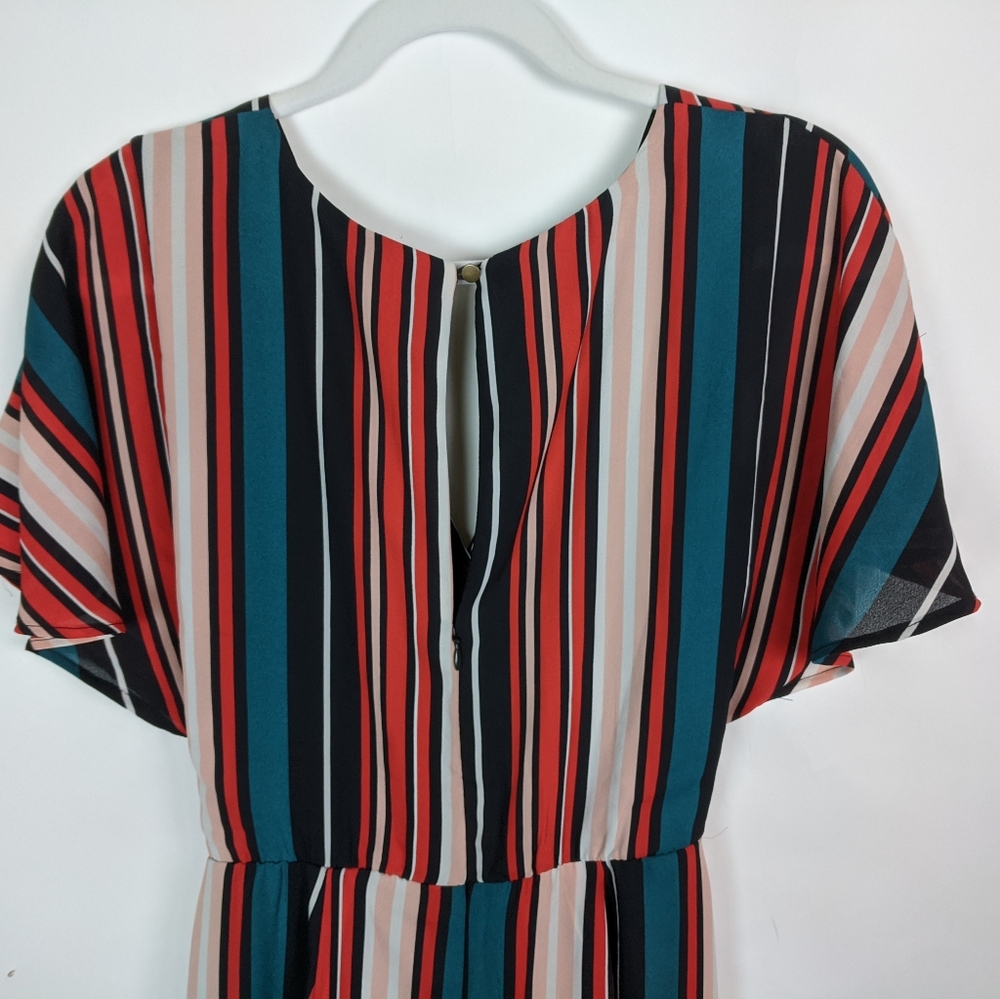 Leith Striped Tie Waist Wide Leg Cropped Jumpsuit - Picture 11 of 13